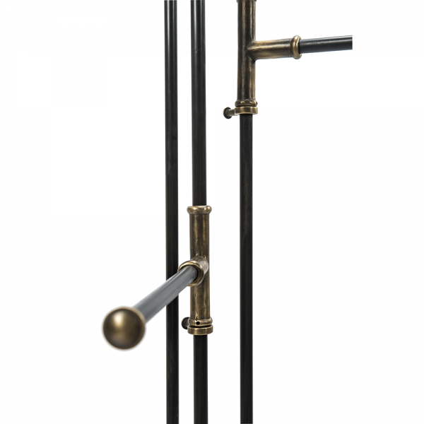 Coat Hanger with Cast Brass Connectors and Round Base #1-042
