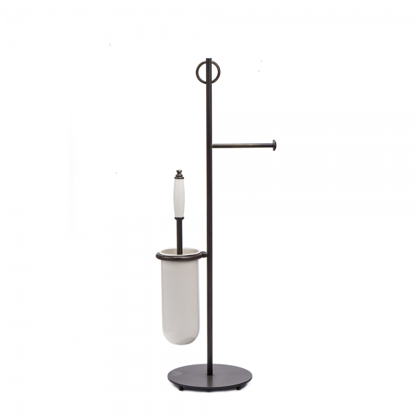 Toilet Brush and Paper Stand with Round Base #7-614