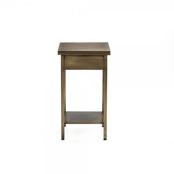 Black Iron/Brass Side Table #3-003