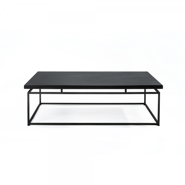 Living Room Table with Floating Black Iron/Concrete Surface #3-084