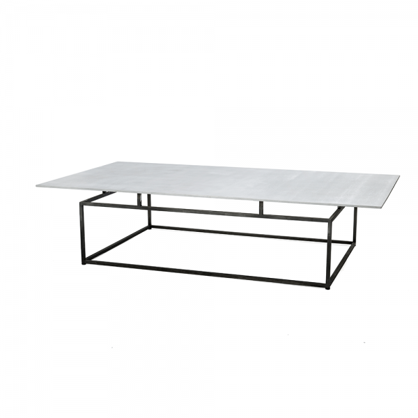 Living Room Table with Floating Textured Aluminum Surface #3-084B