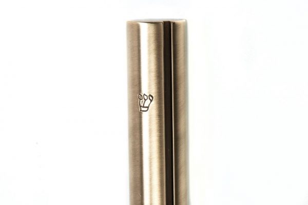 Antique brass Round Mezuzah For A 15 CM Scroll And a Engraved “Shin”